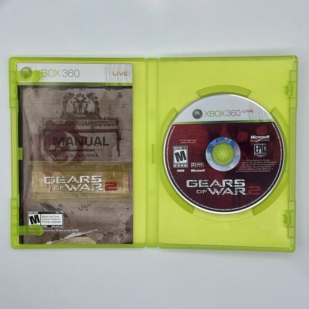 Gears of War 2 Microsoft Xbox 360 Includes Original Case Booklet and disc